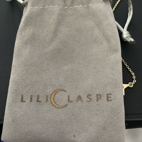 NWT 150.00 Lili Claspe Lariat Necklace Gold Plated Brass Rope the Moon & Star - Picture 3 of 4